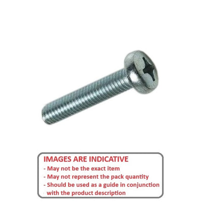 1042097 | SC025M-008-P-PH-CZ (PK-10) --- Pan Head Screws - M2.5 - 2.5x0.45mm - 8 mm - Zinc Plated Steel Phillips Screw
