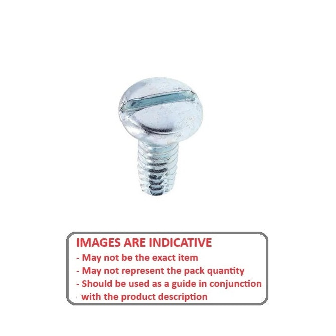 1044406 | SC030M-005-P-SL-CZ (PK-10) --- Pan Head Screws - M3 - 3x0.5mm - 5 mm - Zinc Plated Steel Slotted Screw