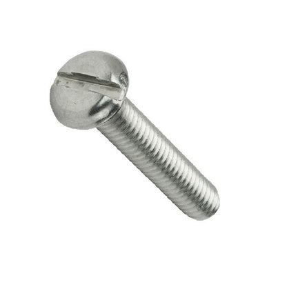 Pan Head Screws - M2.5 - 2.5x0.45mm - 8 mm - Zinc Plated Steel Slotted