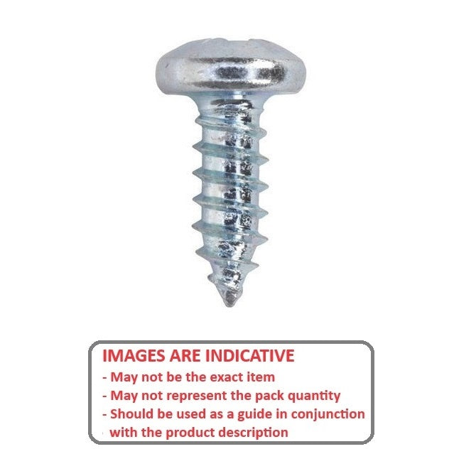 1042707 | SCT0252-006-P-PH-CZ (PK-50) --- Self Tapping Screws - 2.52x6.4 mm - 3 Pan Head - Zinc Plated Steel Screw