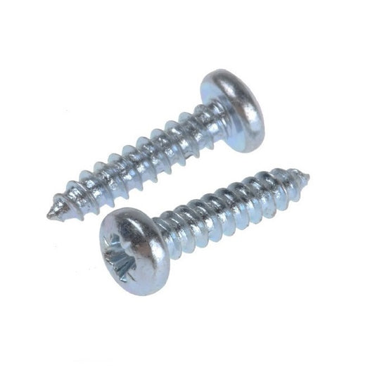 Self Tapping Screws - 4.17x25.4 mm - 8  Pan Head - Zinc Plated Steel
