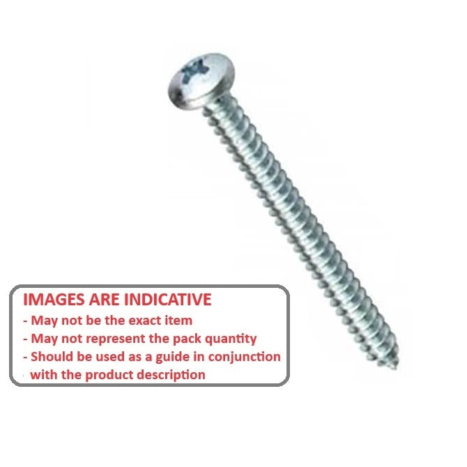 1049604 | SCT0350-032-P-PH-CZ (PK-100) --- Self Tapping Screws - 3.5x31.8 mm - 6 Pan Head - Zinc Plated Steel Screw