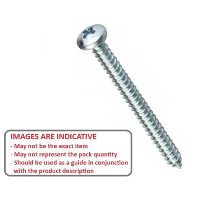 1049604 | SCT0350-032-P-PH-CZ (PK-100) --- Self Tapping Screws - 3.5x31.8 mm - 6 Pan Head - Zinc Plated Steel Screw