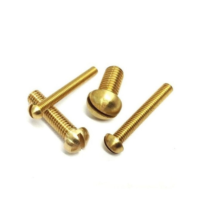Round Head Screws - 00-90 UNF - 1.19mm - 6.4 mm - Brass Slotted