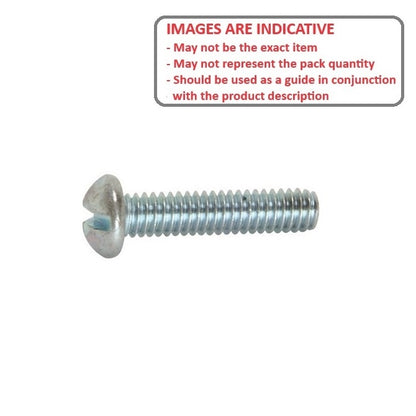 1069630 | SC064W-010-R-SL-CZ (PK-20) --- Round Head Screws - 1/4-20 BSW - 6.35mm - 9.5 mm - Zinc Plated Steel Screw