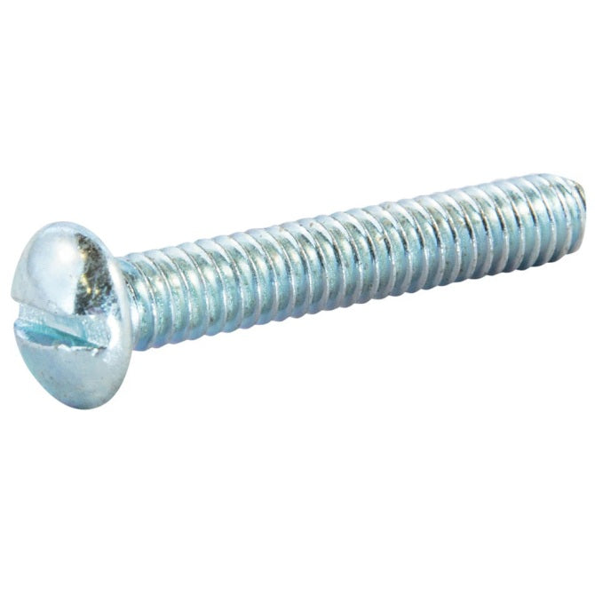 1069778 | SC064W-051-R-SL-CZ (PK-20) --- Round Head Screws - 1/4-20 BSW - 6.35mm - 50.8 mm - Zinc Plated Steel Screw