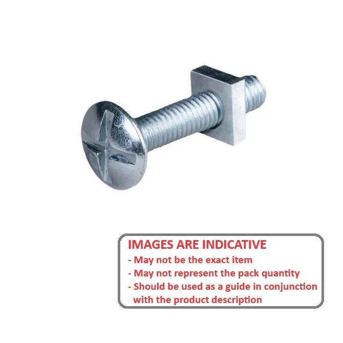 1069617 | SC064W-006-RB-CZ (PK-20) --- Roof Bolt Screws - 1/4-20 BSW - 6.35mm - 6.4 mm - Zinc Plated Steel Screw
