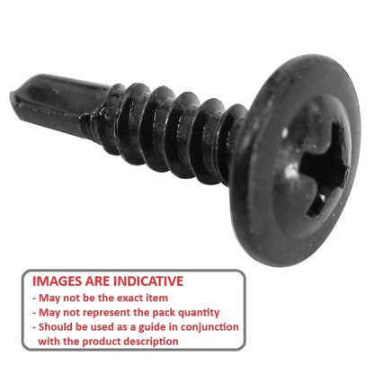 1049500 | SD0350-010-PH-CZ (PK-100) --- Self Drilling Screws - 6-20 - 3.5mm - 9.525 mm - 100 Pan Head - Steel Zinc Plated Screw