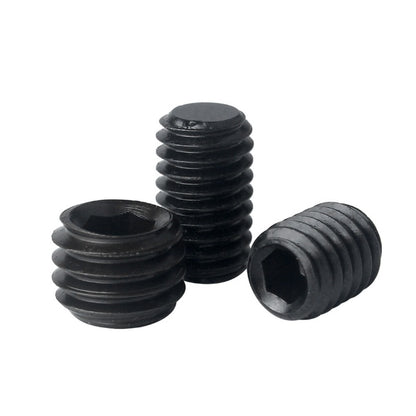 1081797 | SS080M-0250-AS-FT (PK-50) --- Flat Tip DIN913 Socket Set Screws - M8 - 8x1.25mm - 25 mm - Standard Cup Point Alloy Steel - Carbon Steel - Hardened Screw
