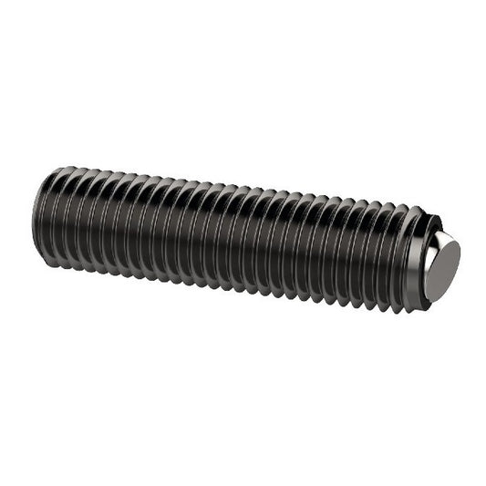 Flat Tip Aligning Socket Set Screws - M8 - 8x1.25mm - 25 mm - Aligning Flat Tip  - Carbon Steel with Carbon Steel HRC 55-60 tip