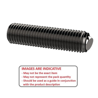 1114479 | SS160M-0500-CS-FB (Each) --- Flat Tip Aligning Socket Set Screws - M16 - 16x2mm - 50 mm - Aligning Flat Tip - Carbon Steel with Carbon Steel HRC 55-60 tip Screw