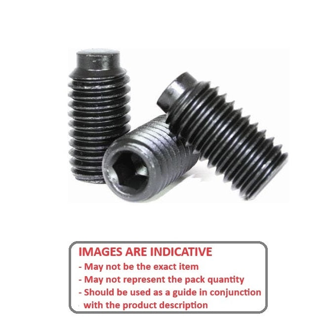 1054873 | SS042C-0048-AS-HDP (PK-5) --- Half Dog Point Socket Set Screws - 8-32 UNC - 4.17mm - 3.8 mm  - Carbon Steel Screw