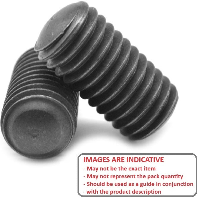 1054141 | SS042C-0064-AS-OT (PK-100) --- Oval Tip Socket Set Screws - 8-32 UNC - 4.17mm - 6.4 mm - Oval Tipped - Carbon Steel Screw