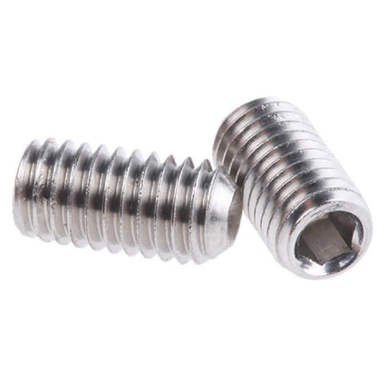 Standard Cup Point Socket Set Screws - M5 - 5x0.8mm - 12 mm  316 Stainless Steel DIN916 - Stainless Steel 316 Similar to A4, 18-10 