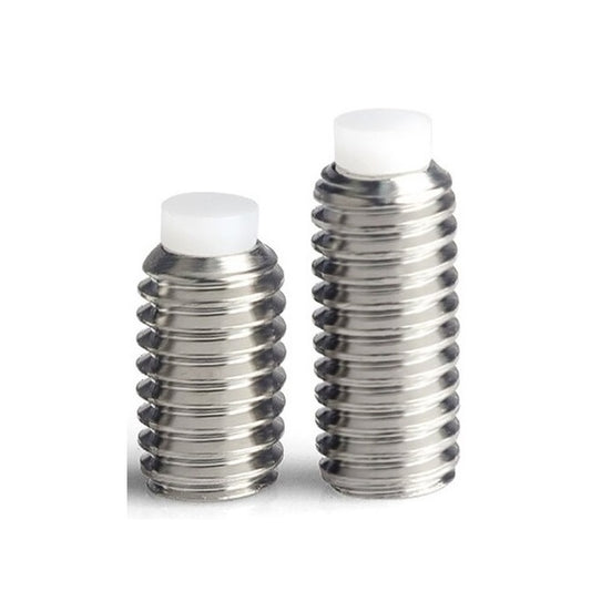 Acetal Tipped Socket Set Screws - M4 - 4x0.7mm - 12 mm   - Stainless Steel 18-8 Similar to A2, 303, 304 