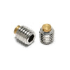 Brass Tipped Socket Set Screws - M6 - 6x1mm - 6 mm   - Stainless Steel 18-8 Similar to A2, 303, 304 