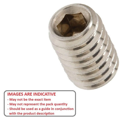 1052471 | SS040M-0080-TC1 (PK-10) --- Standard Cup Point Socket Set Screws - M4 - 4x0.7mm - 8 mm  - Titanium - CP1 Commercially Pure Screw