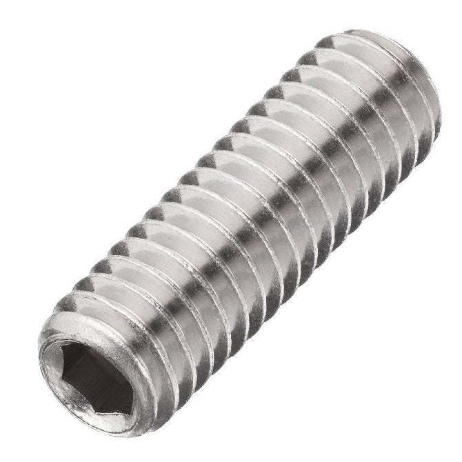 Standard Cup Point Socket Set Screws - 1/2-20 UNF - 12.7mm - 12.7 mm  Zinc Plated DIN916 - Carbon Steel - Hardened