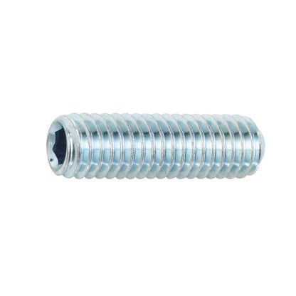 1051801 | SS040M-0050-CZ (PK-5) --- Standard Cup Point Socket Set Screws - M4 - 4x0.7mm - 5 mm Zinc Plated DIN916 - Carbon Steel Screw