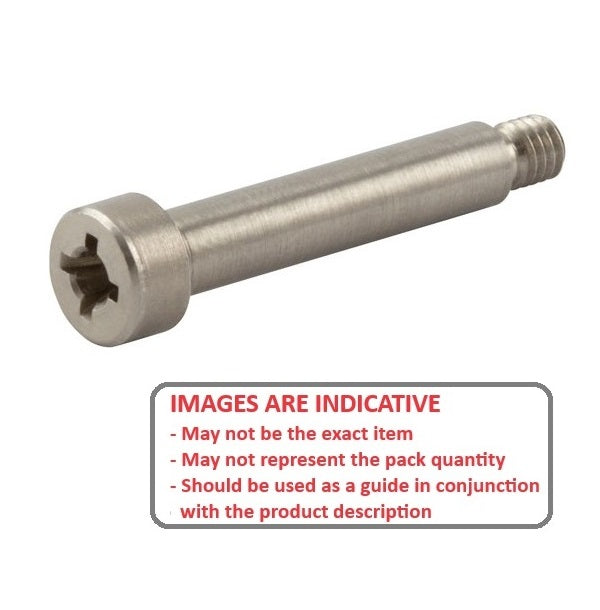 1051902 | SHLD040-006-PH-S3 (PK-50) --- Shoulder Screws - 4x6 mm - M3x0.5 Phillips - Stainless Steel 303/304 Similar to A2, 18-8 HRB80 Screw
