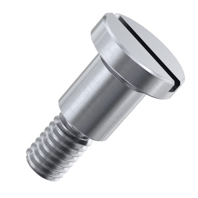 1079327 | SHLD080-006-SLL-C (PK-2) --- Shoulder Screws - 8x6 mm - M6x1.0 Slotted Shallow Head - Carbon Steel Screw