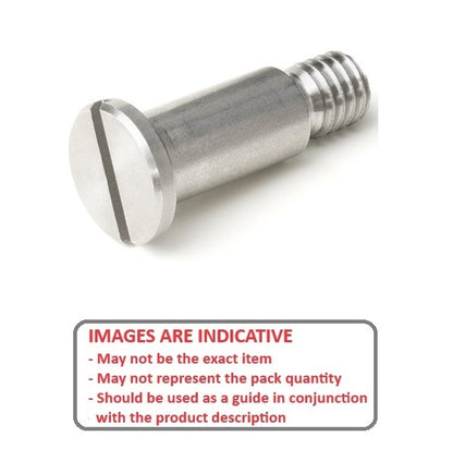 1048005 | SHLD032-008-SL-S3 (Each) --- Shoulder Screws - 3.175x8 mm - 4-40 UNC Slotted - Stainless Steel 303/304 Similar to A2, 18-8 HRB80 Screw