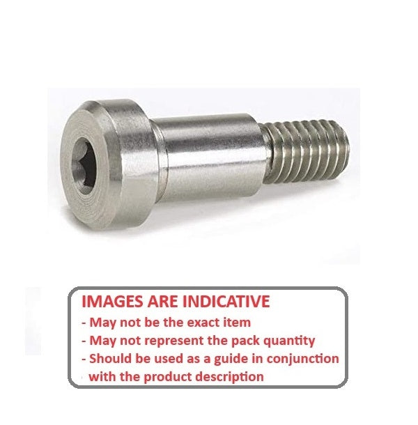 1060245 | SHLD050-005-SKT-S3 (PK-2) --- Shoulder Screws - 5x5 mm - M4x0.7 Socket Head - Stainless Steel 303/304 Similar to A2, 18-8 HRB80 Screw