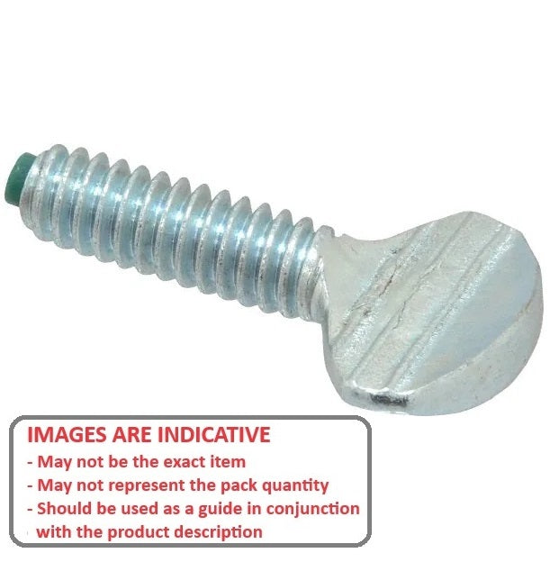 1055239 | THS042C-019-F-CZ-NT (Each) --- Thumb Screws - 8-32 UNC - 4.17mm - 19.05 - - Nylon Tip - Carbon Steel Zinc Plated Screw
