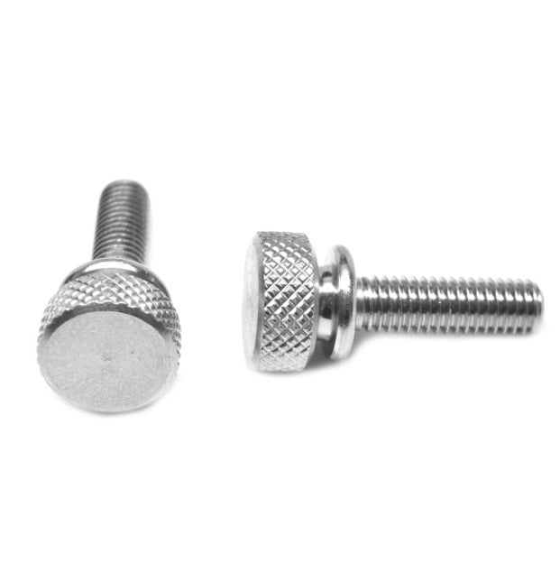 1050002 | THS035C-011-K-AL-WF (Each) --- Thumb Screws - 6-32 UNC - 3.5mm - 11.11x19.05 mm Knurled - Aluminium Screw