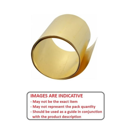 1000637 | SHM-0076-0152-2540-BR (Roll) --- Brass Shim and Foil - 0.076 mm x 152.4 mm x 2540 mm