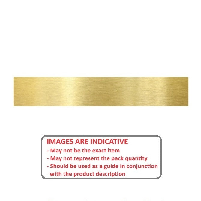 1001956 | SHM-0500-0006-0300-BR (Per Card) --- Brass Strip - 0.5x6x300 mm - Brass