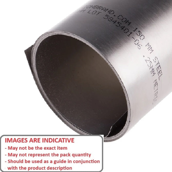 1000637 | SHM-0076-0152-2540-CR (Roll) --- Steel Shim and Foil - 0.076 mm x 152.4 mm x 2540 mm