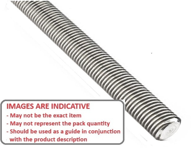 1102526 | PTGSG-12X3-01-R-1000-ES (Per Length)  --- 12x3 mm - Right Hand - Stainless Steel 304 Similar to A2, 18-8 HRB80 Leadscrew