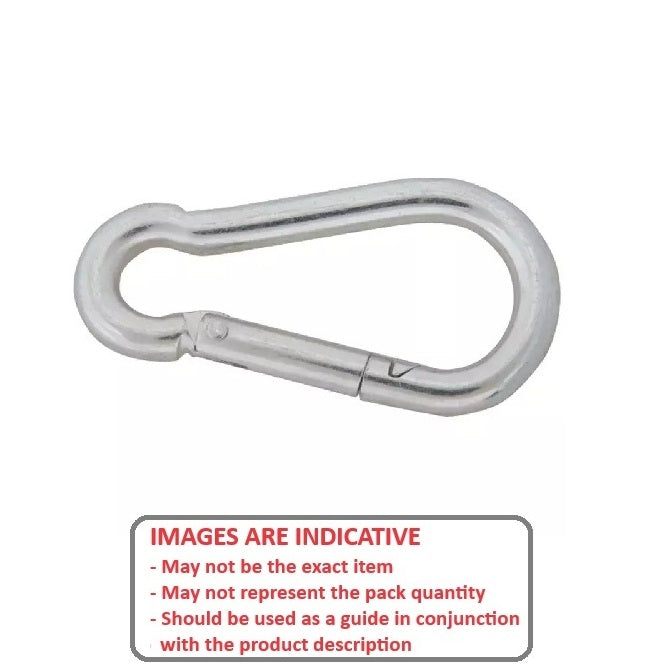 1056732 | BA-450RS (PK-250) --- Spring Snaps - 4.76x53.975x6.35 mm Interlocking - Steel Snap