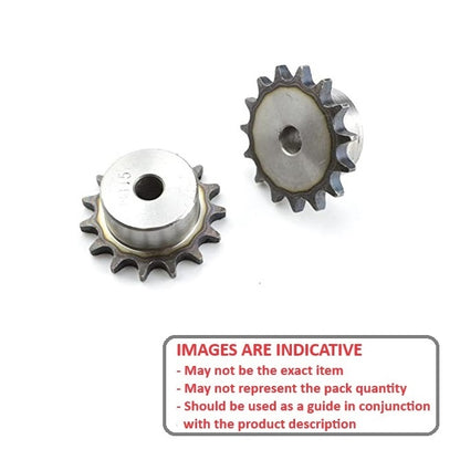 1108733 | SP1-064-028B-015-064F-C (Each) --- Roller Chain Sprockets - 15 tooth - 30.31x22.23 mm Simplex - Carbon Steel Sprocket