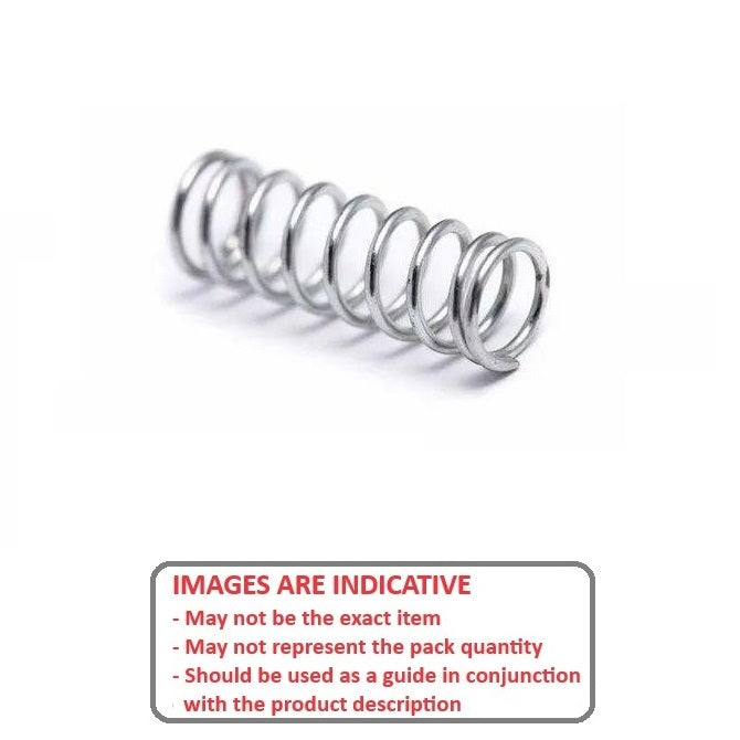 1128813 | CS-2223-0508-31-Z (Each) --- Compression Springs - 22.23x50.8x3.05 mm Music Wire - Carbon Spring Steel Zinc Plated