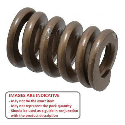 1100810 | DS-127-038-HDS (Each) --- Die Springs - 12.7x7.144x38.1 mm Imperial - Chrome Silicon Spring