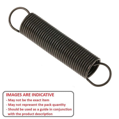 1069341 | ES-0610-0191-06-M (Each) --- Extension Springs - 6.1x19.1x0.56 mm Music Wire - Steel Spring