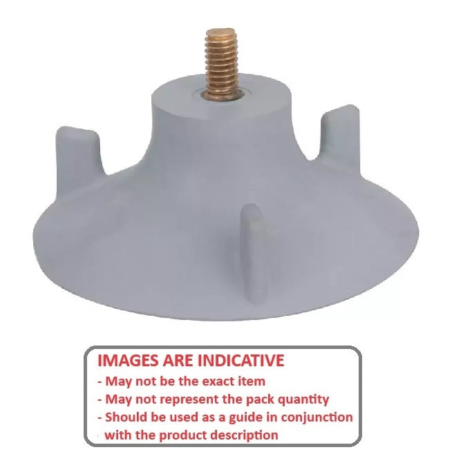 1187000 | A-55RS (Each) --- Suction Cups - 95.3x34.9 mm - 5/16-18 x 5/8 Stud - EPDM Rubber Suction Cup