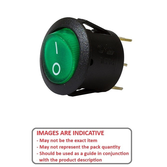 1037806 | SW-020-G (2 Pcs) --- Switches - Green x 20 12V/20 Amp