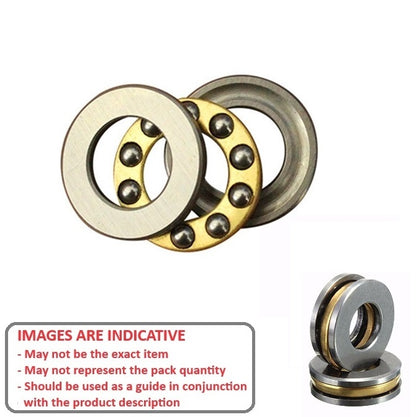 1091198 | T-0100-0180-G-BR (Each) --- Thrust Ball Bearings - 10x18x5.5 mm / 10.2 mm Grooved - Chrome Steel Bearing