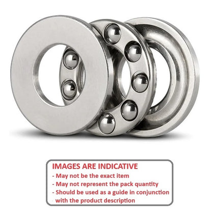 1116019 | T-0170-0300-G-51103 (Each) --- Thrust Ball Bearings - 17x30x9 mm / 18 mm Grooved - Chrome Steel Bearing