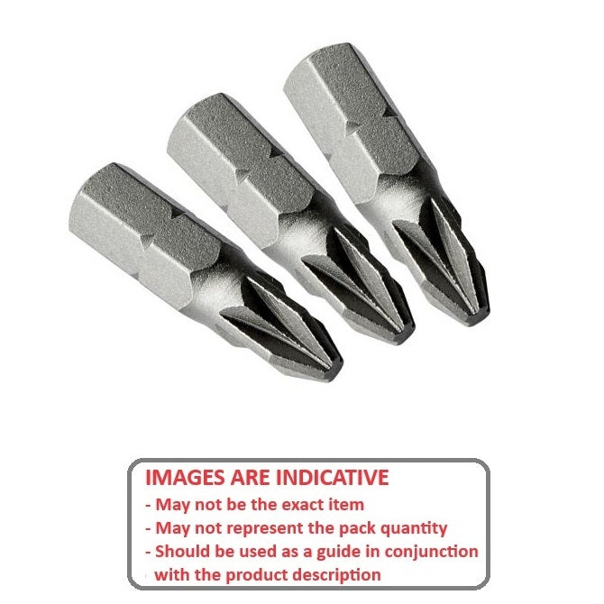 1225975 | GFB13C (3 Pcs) --- Bits - Pozidrive x  Size 2 x 50 mm