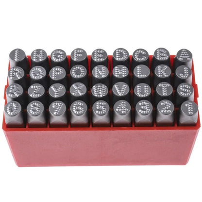 1064707 | GYC610-6 (Each) --- Punches Tools - 6mm Number and Letter Punch Set Contains 36 Pieces - A - Z, 0-8, and Symbol Standard - Carbon Steel Punch Set