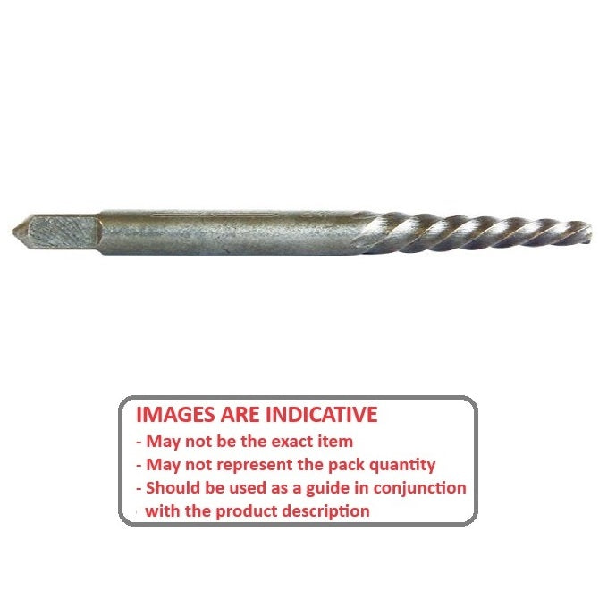 1052583 | EXTRACT4 (PK-2) --- Screw Extractors Tools - Size Reference 4 9.53 to 12.70 6.35 mm - Chrome Alloy Extractor
