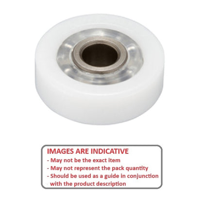 1102650 | P-WR12216-1E-PPGL (PK-100) --- Special Type Bearings - 12.7x34.925 - 11.113 / 12.700 / 1.59 mm - Polypropylene Bearing