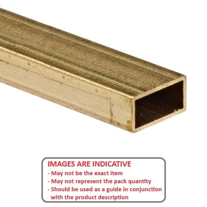 1056394 | 2T-0095-0048-0300-BR (Each) --- Rectangular Tube - 4.76x9.53x304.8 mm - Brass