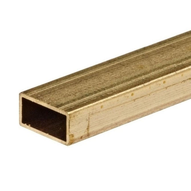 1050991 | 2T-0079-0040-0300-BR (Each) --- Rectangular Tube - 3.97x7.94x304.8 mm - Brass