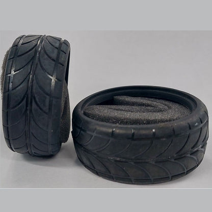 1232748 | TY-XR-063-26-DA (Per Card) --- RC Car Tyres Hobby - Type Double Arrow Pattern 63x26 mm Tenth Scale - Plastic Tyre