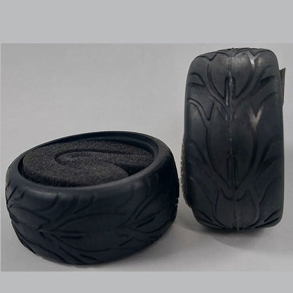 1232753 | TY-XR-063-26-FL (Per Card) --- RC Car Tyres Hobby - Type Flame Pattern 63x26 mm Tenth Scale - Natural Rubber Tyre